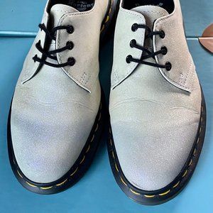 Women's 1461 Dr Martens Shoe/Boot; Wht/Glitter, Sz 6L, Good Condition